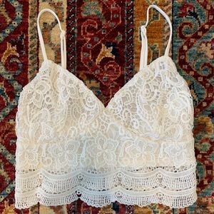 PAC Sun White Crochet Crop top